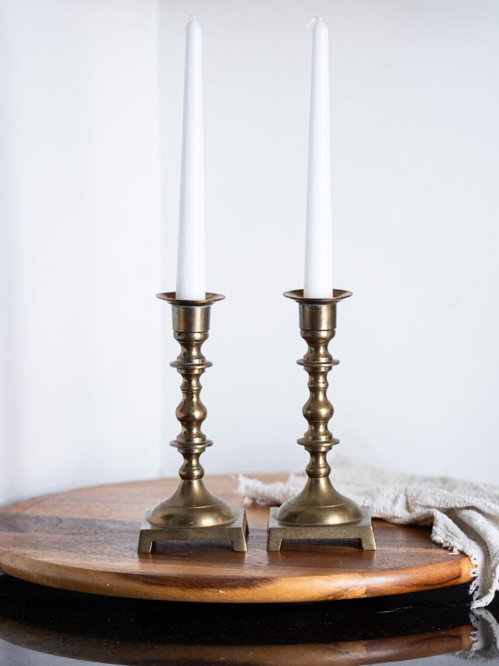 Vintage Brass Candlestick Holders Set of 2 | Brass Candle Holders | Cottagecore